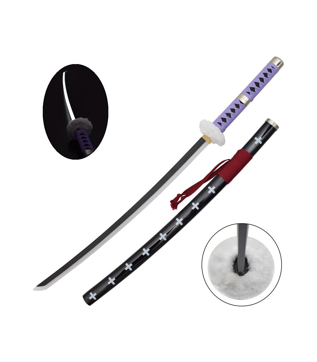 Katana de Trafalgar Law One Piece LED en Bambou vue principale