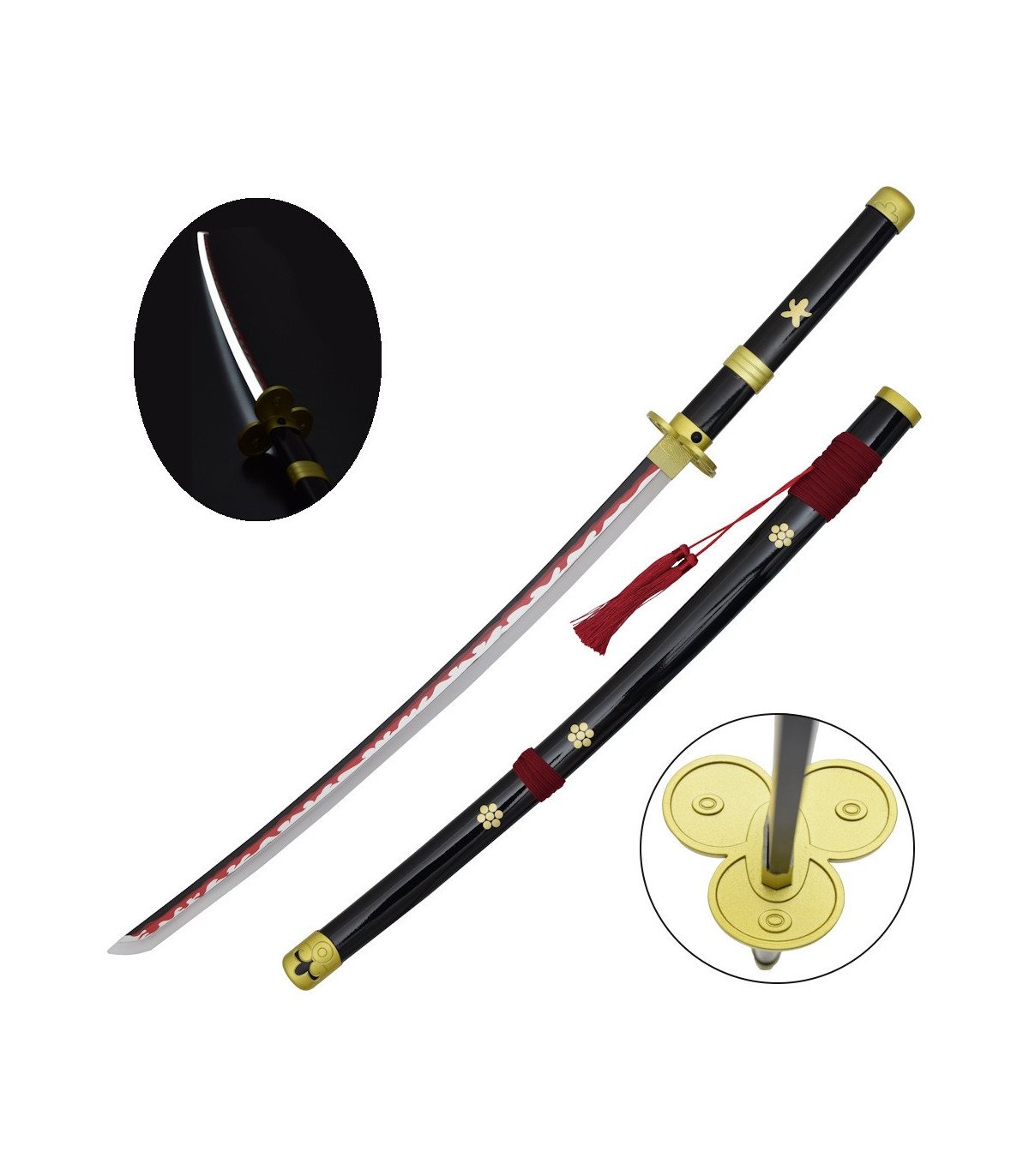Katana Enma de Roronoa Zoro One Piece LED en Bambou vue principale