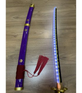  Katana LED Enma de Roronoa Zoro One Piece en Bambou présentation collection