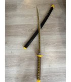  Katana en Bambou de Kaigaku Demon Slayer détail décoratif
