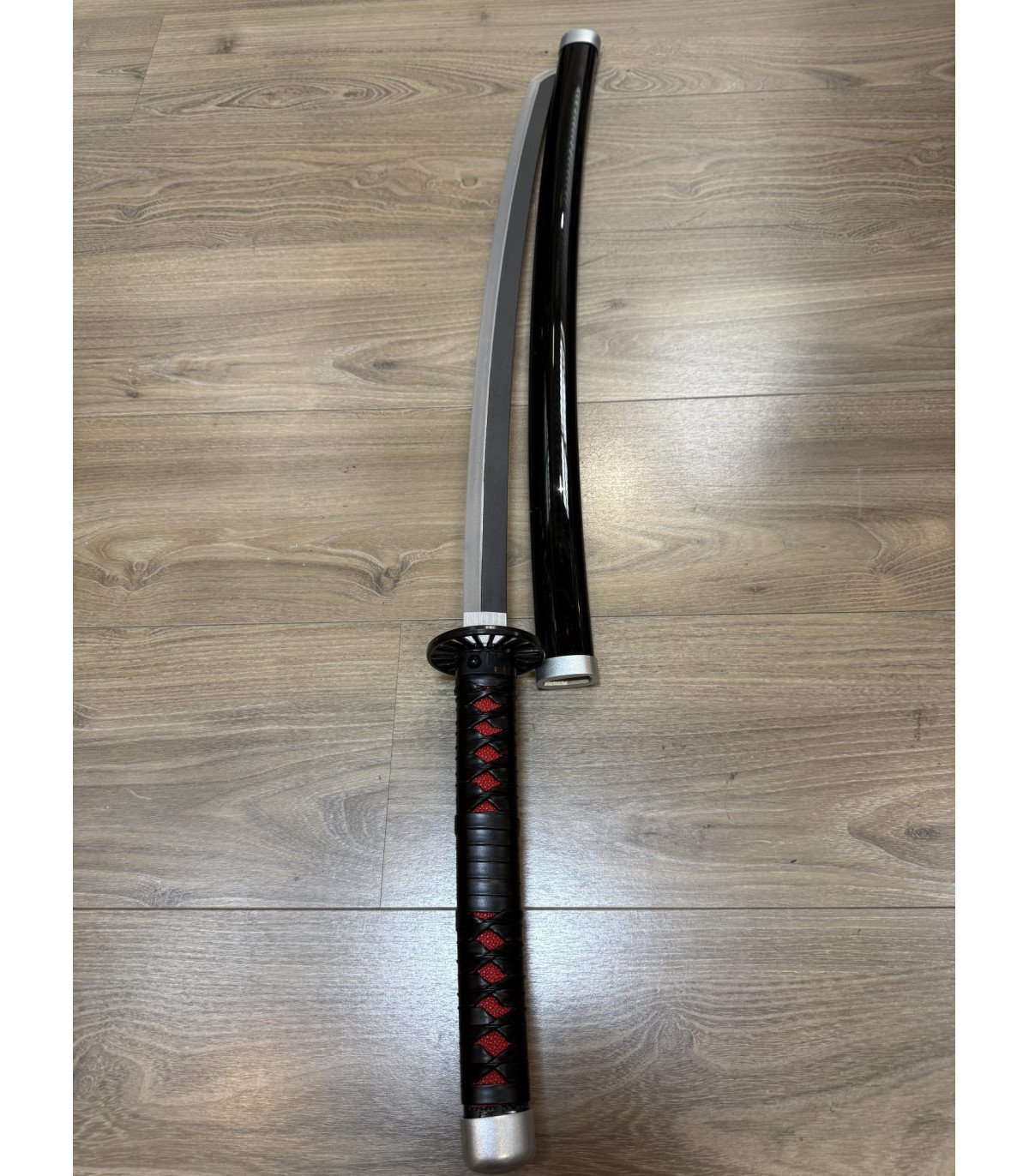  Katana LED Bois Tanjiro Kamado Demon Slayer en Bambou vue produit 6