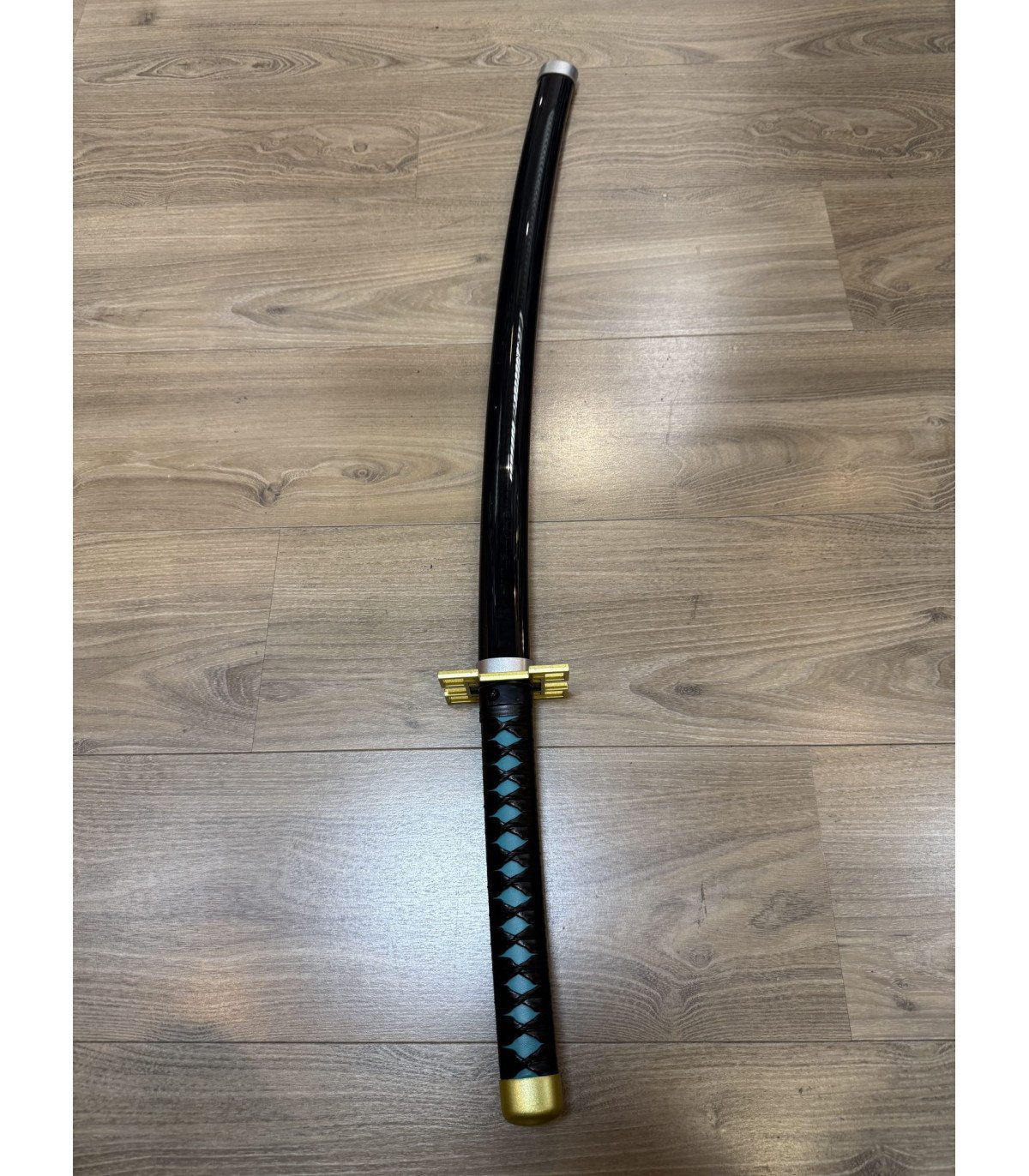  Katana LED Bois Muichiro Tokito Demon Slayer en Bambou vue produit 8