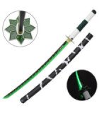 Katana LED Bois Sanemi Shinazugawa Demon Slayer en Bambou vue principale