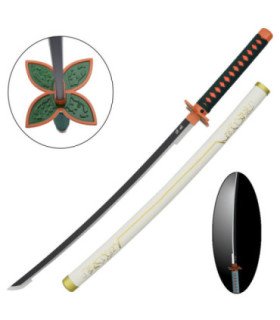 Katana LED Bois Shinobu Kocho Demon Slayer en Bambou vue principale