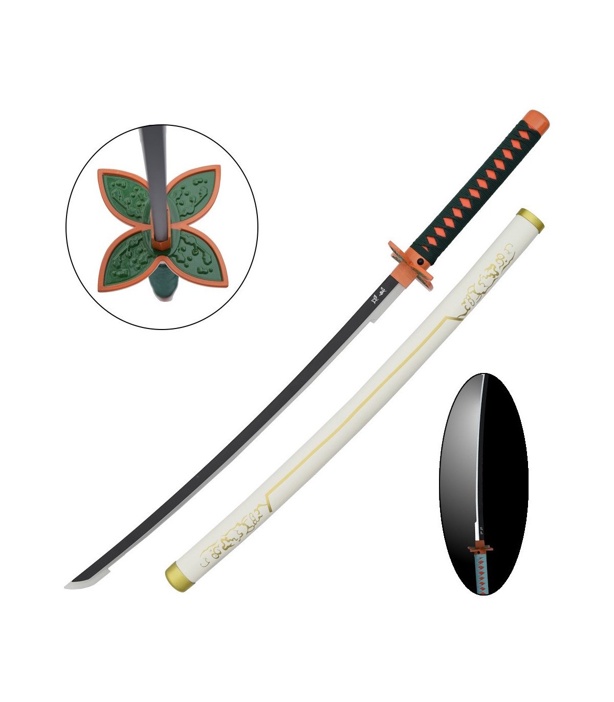 Katana LED Bois Shinobu Kocho Demon Slayer en Bambou vue principale