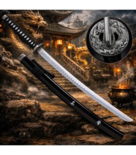 Katana en Bambou Dragon Chinois Japonais vue principale