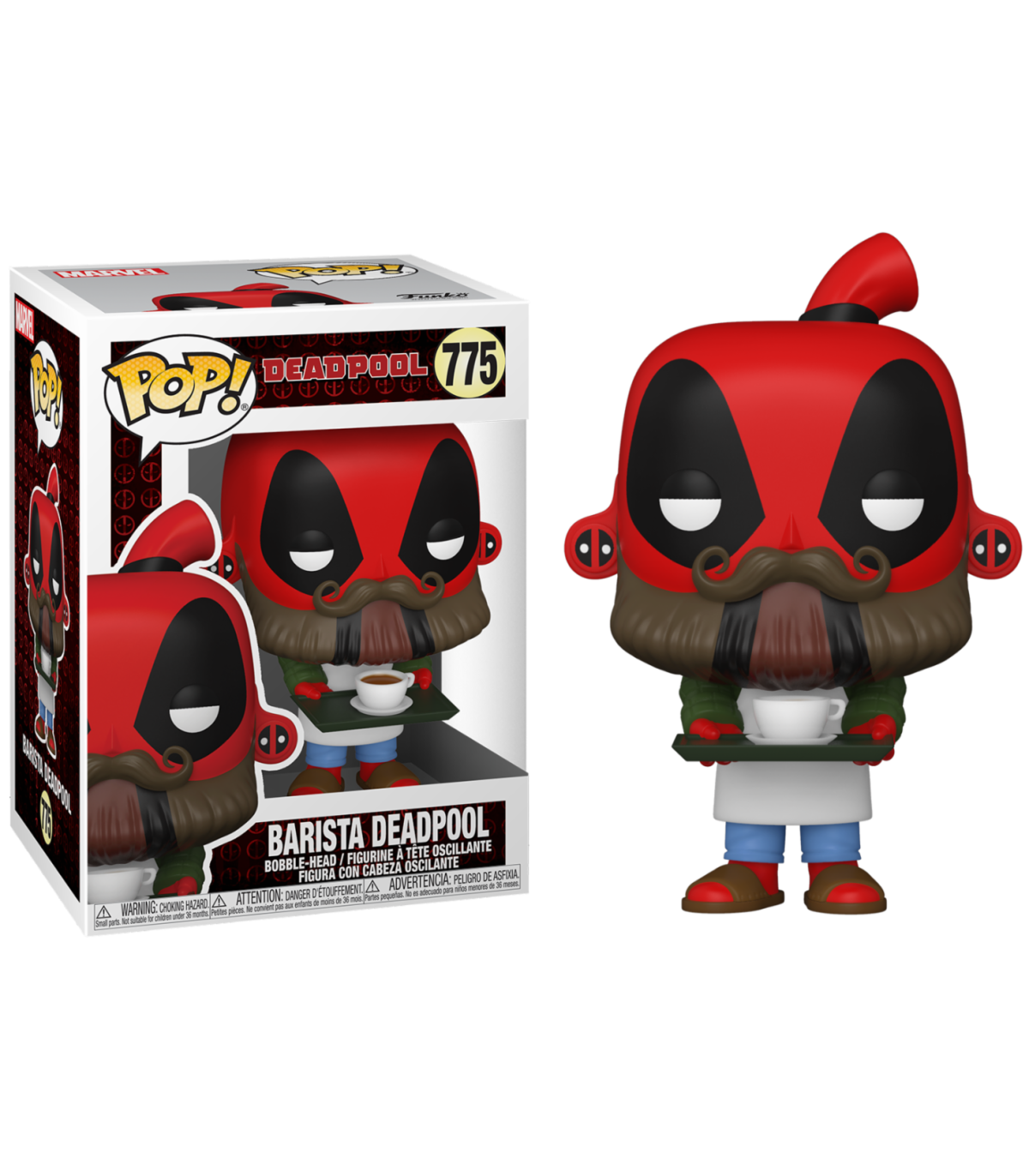 DEADPOOL 30TH - FIGURINE POP N° 775 - COFFEE BARISTA DEADPOOL