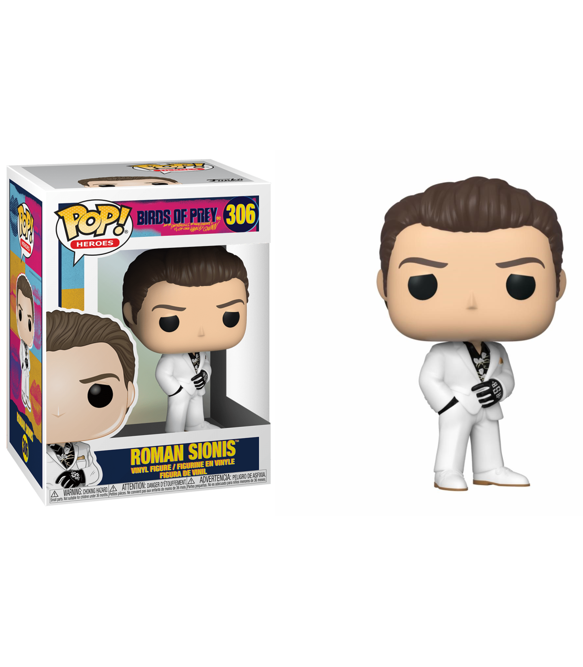 BIRDS OF PREY - FIGURINE POP N° 306 - ROMAN SIONIS WHITE SUIT