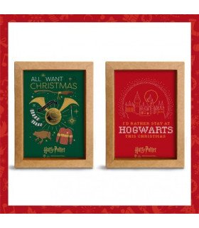 Cadre Harry Potter X-Mas en kraft rigide – 15x20 cm – vendu à l’unité.