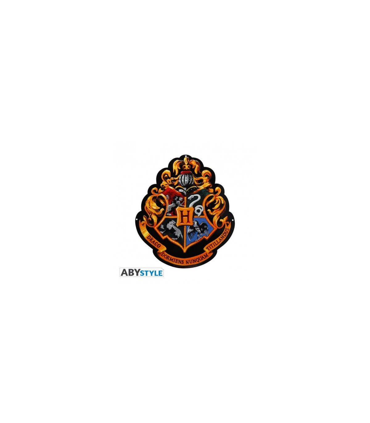 HARRY POTTER - POUDLARD - PLAQUE METAL