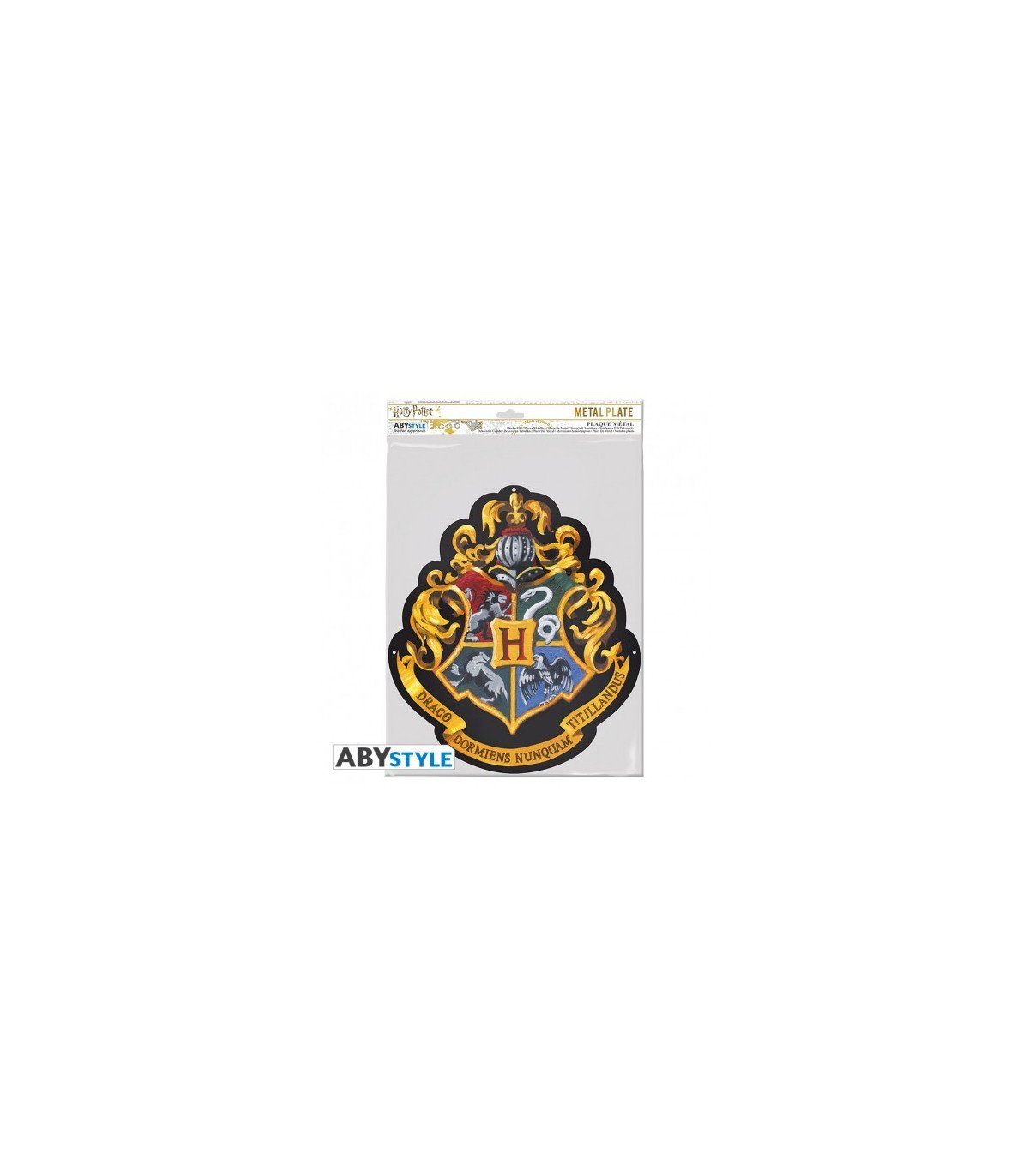 HARRY POTTER - POUDLARD - PLAQUE METAL