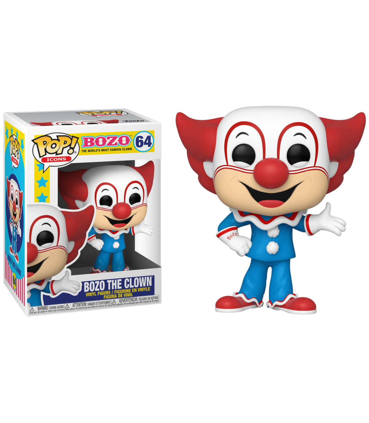 BOZO THE CLOWN - FIGURINE POP N° 64 - BOZO THE CLOWN