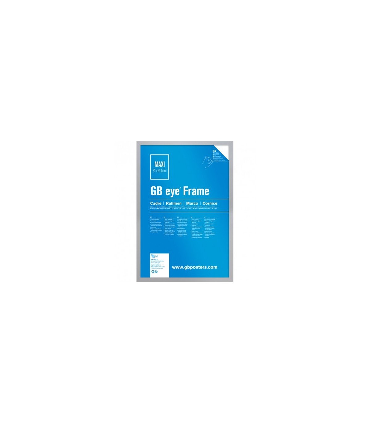 CADRE MDF ARGENT - MAXI - 61 X 91.5 CM