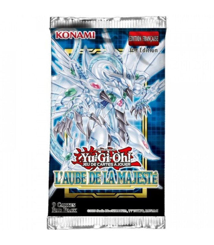 Booster Yu-Gi-Oh! L’Aube de la Majesté – JCC – 9 cartes aléatoires – Édition française