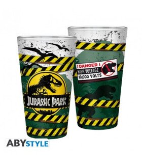 Jurassic Park - Verre XXL 'Danger High Voltage' 400 Ml Par Abystyle