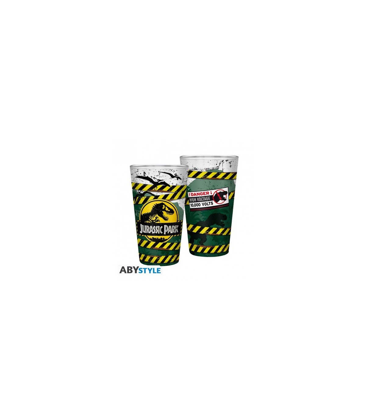 Jurassic Park Verre XXL Danger High Voltage 400 Ml Par Abystyle