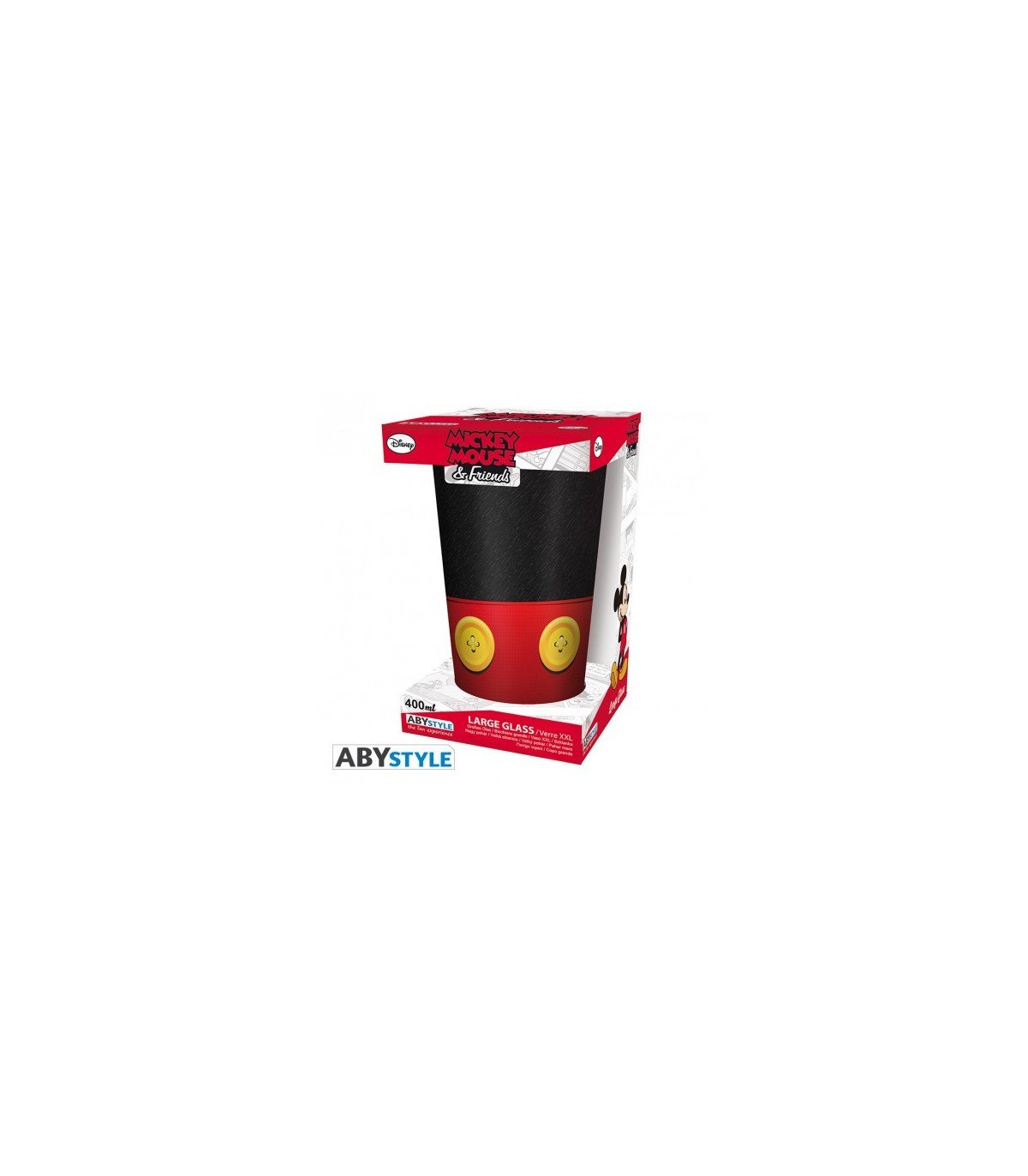 Verre Disney – Modèle Mickey matte – 400 ml – Verre haute qualité