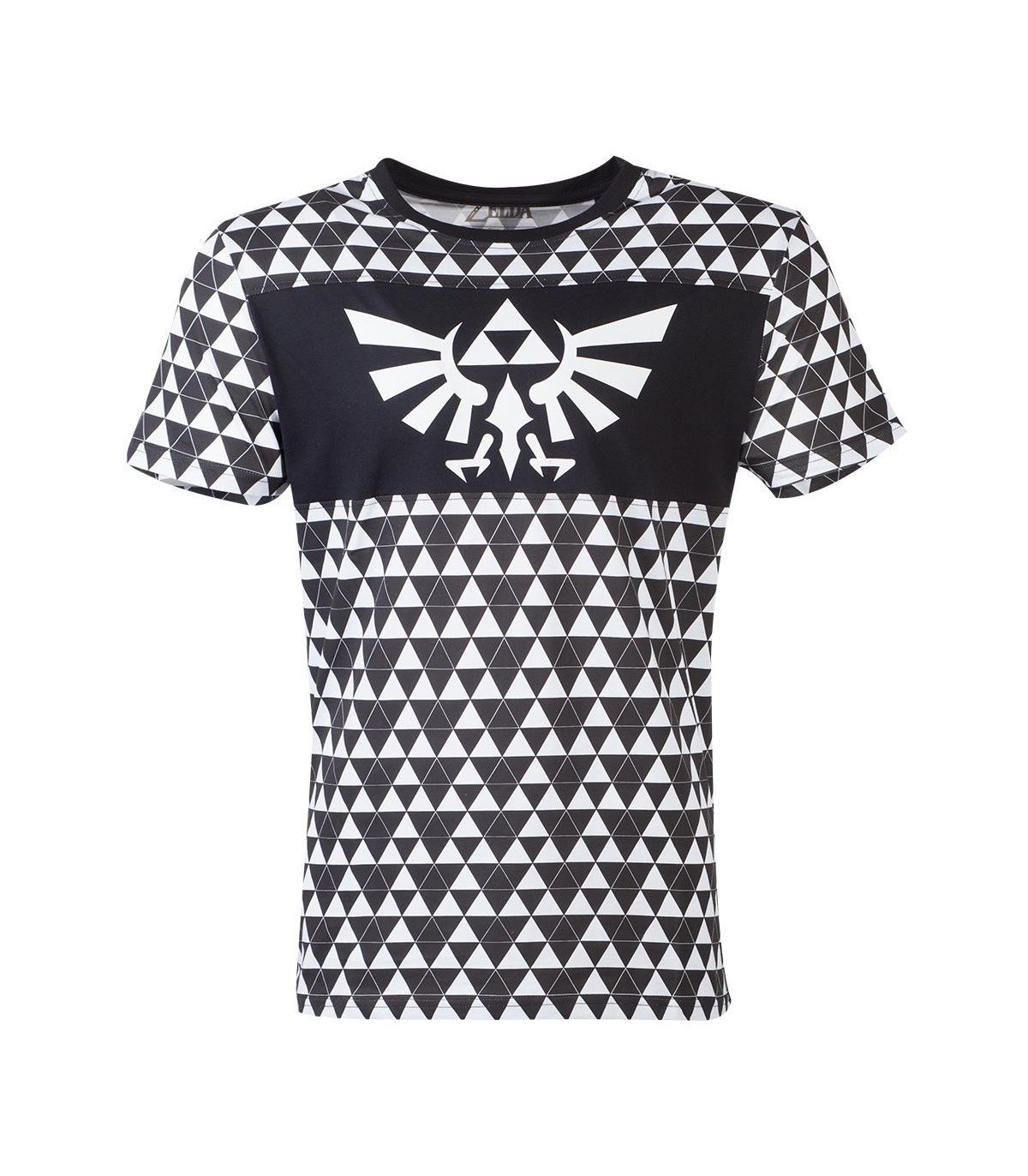 T-shirt noir pour homme avec motif checker Triforce - The Legend of Zelda