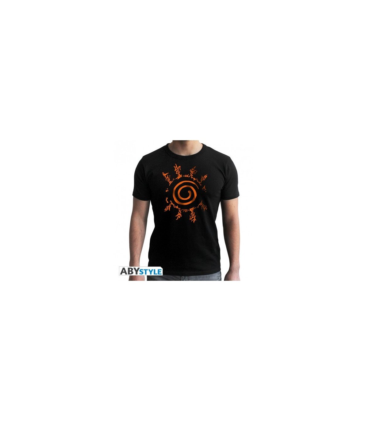 T-shirt homme avec motif du sceau de Kyubi – Naruto Shippuden