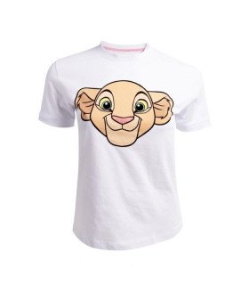 T-shirt femme 100 % coton avec motif de Nala scintillant - Le Roi Lion