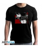 T-shirt noir homme Death Note I Am Justice – Kira VS L