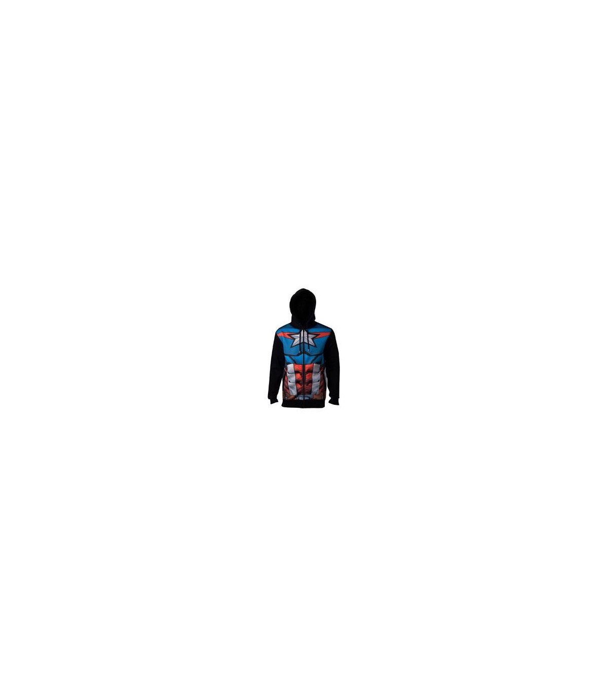 Sweat à capuche 100 % polyester inspiré de Captain America: Civil War – Iron Man