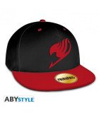 Casquette noire et rouge avec emblème brodé de la guilde Fairy Tail – 100 % polyester