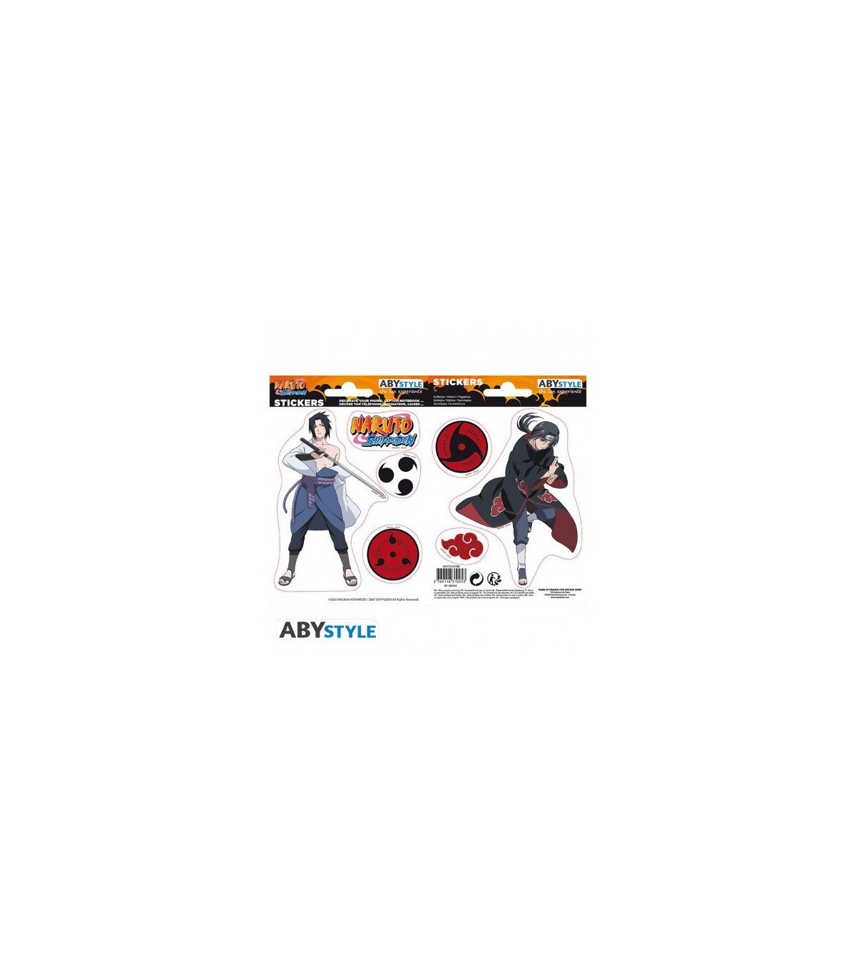 NARUTO SHIPPUDEN - SASUKE/ ITACHI - STICKERS - 16X11CM/ 2 PLANCHES