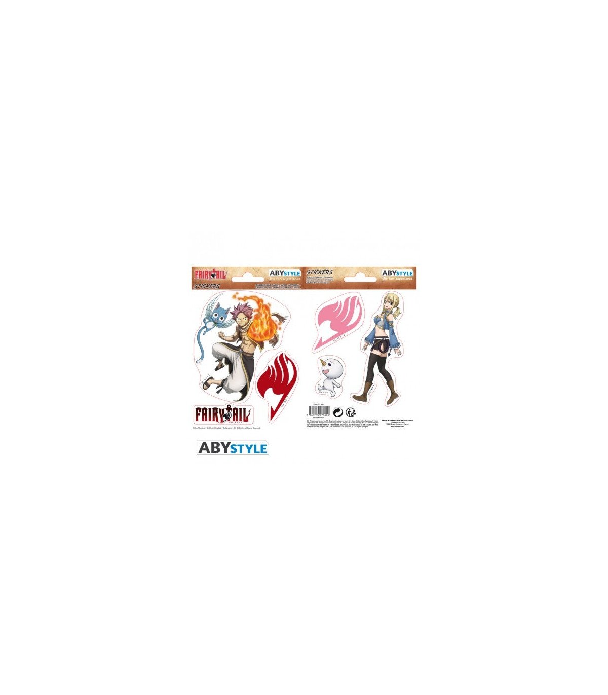 Set de 2 planches de stickers Fairy Tail Natsu & Lucy – Magie à emporter !