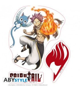 Fairy Tail Natsu & Lucy – Stickers 16x11cm (2 Planches) | L'aventure à coller partout !
