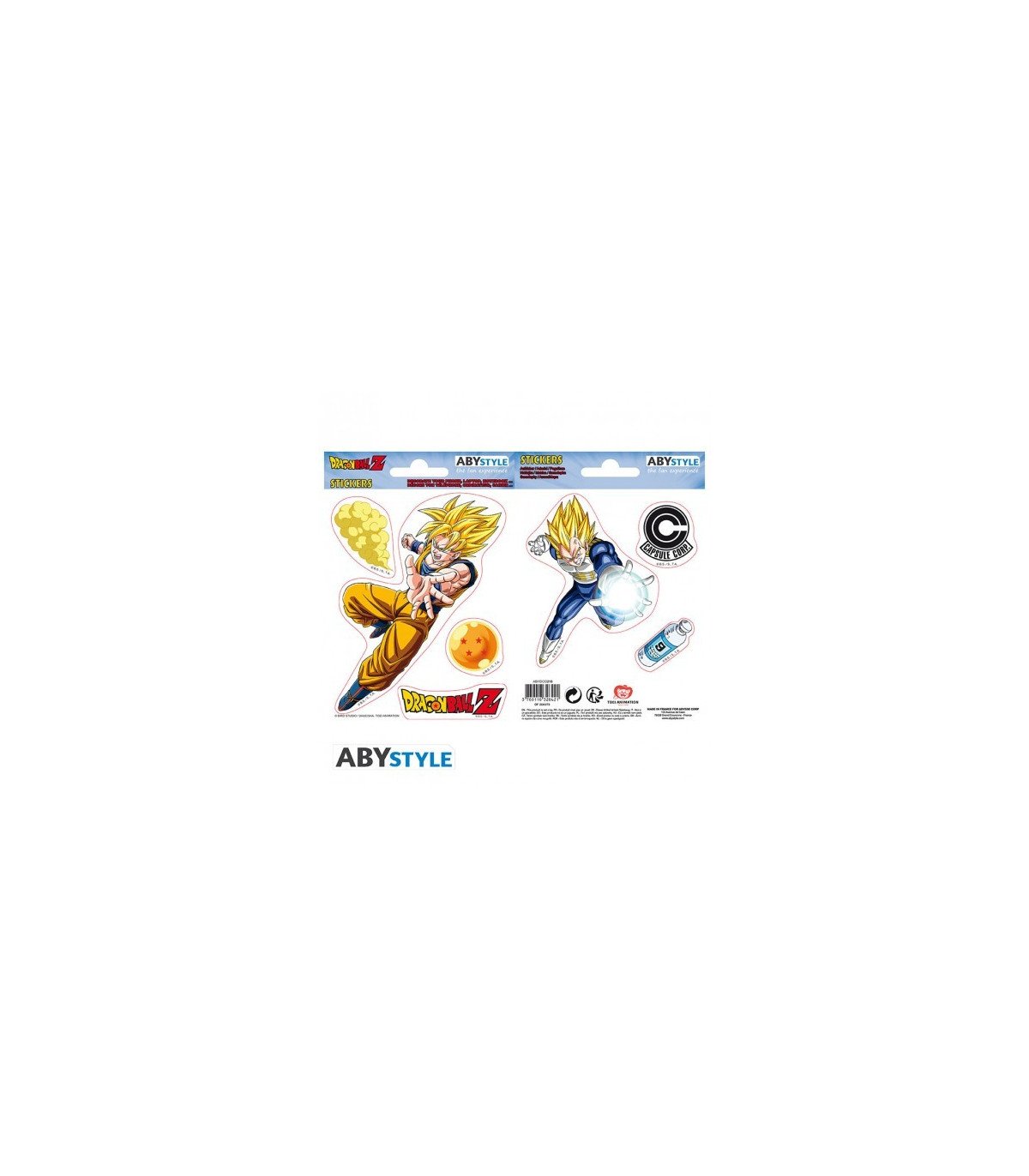 Stickers Goku et Vegeta – Set Dragon Ball Z par ABYstyle