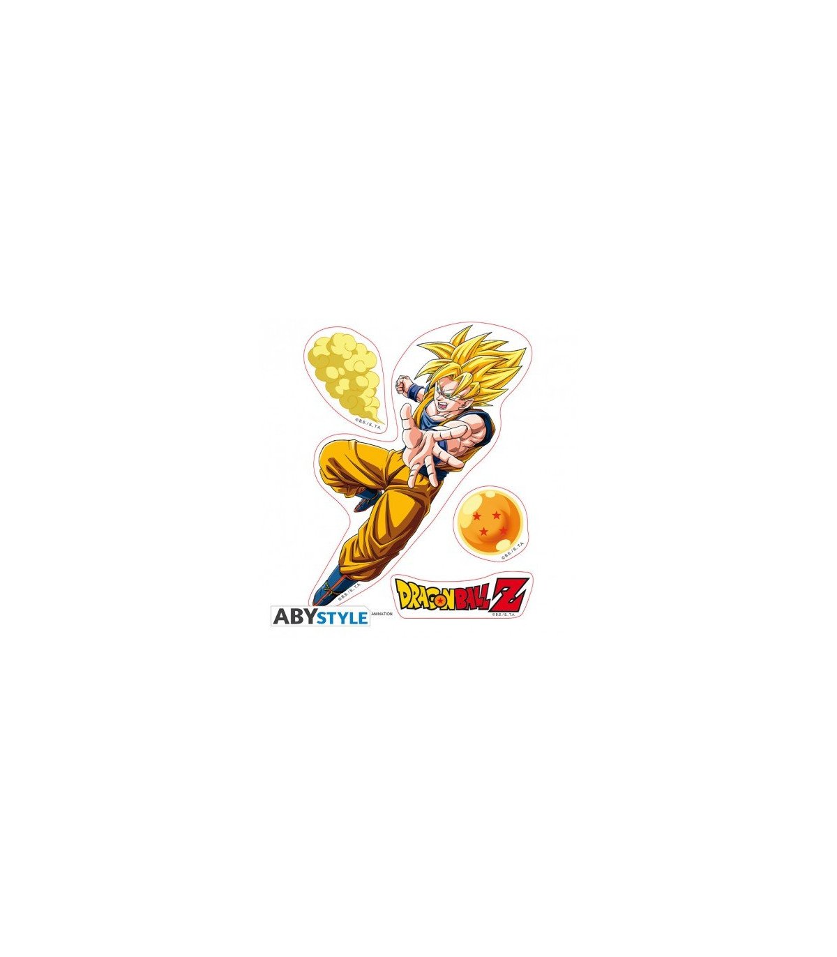 Stickers Dragon Ball Goku Vegeta | 2 planches pour coller l’énergie