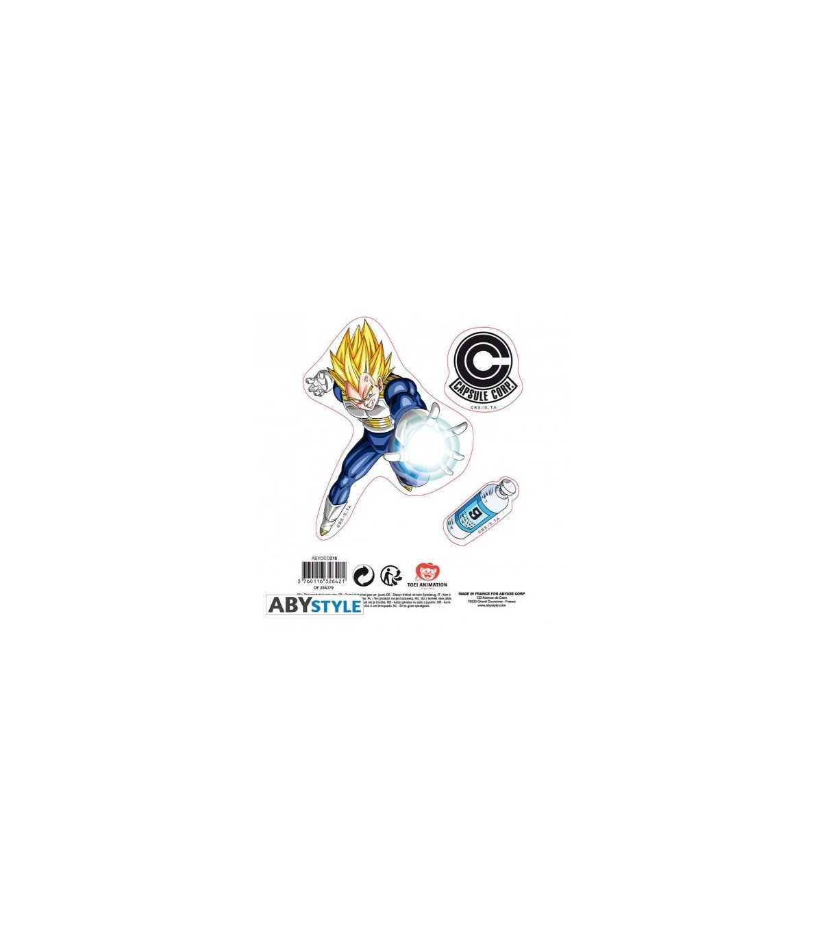 Stickers Dragon Ball Goku Vegeta | 2 planches pour coller l’énergie
