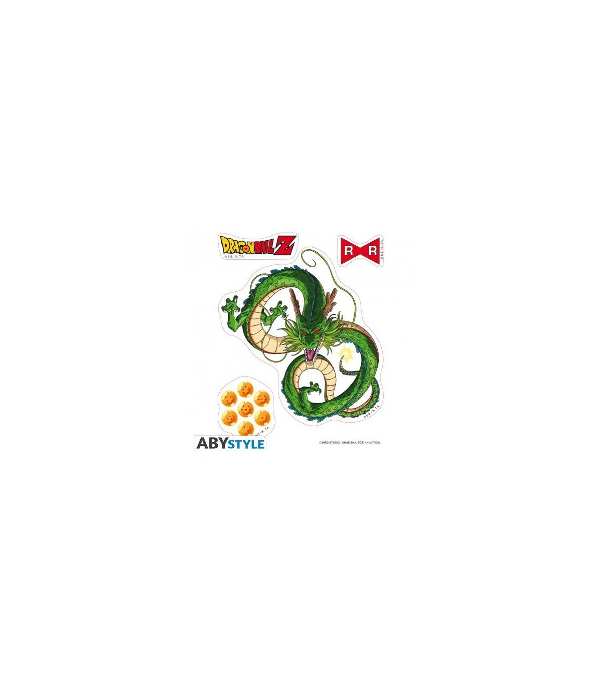 Stickers Dragon Ball Shenron | 2 planches de vœux collants