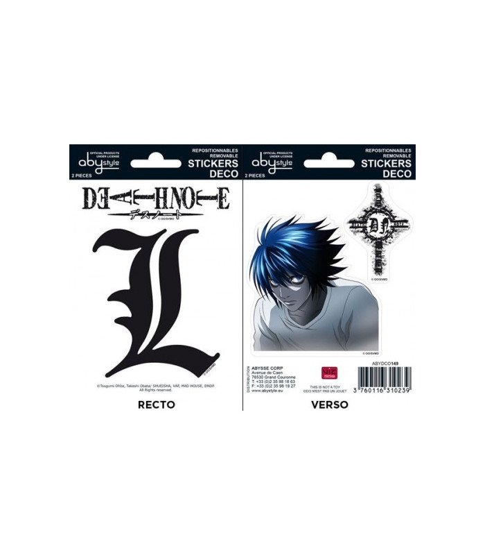 Planche de mini-stickers Death Note – 2 planches 16 x 11 cm – Officiel ABYstyle