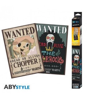 Set de 2 Chibi Posters One Piece Wanted Brook & Chopper – Les Pirates les plus kawaii !