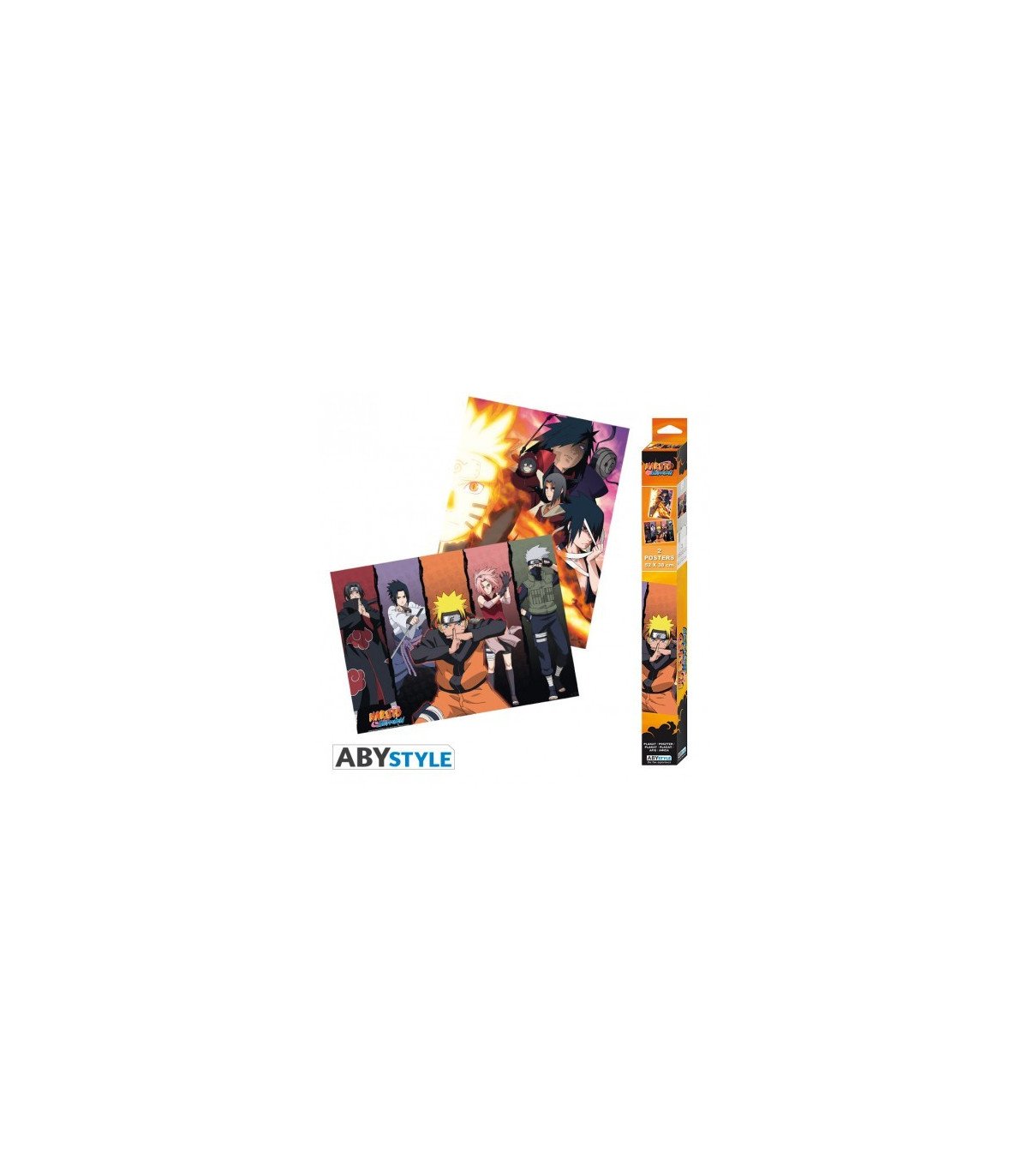 Posters Naruto Shippuden – Set chibi de 2 affiches sous licence