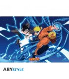 Poster Naruto & Sasuke – Attaques – 91,5 x 61 cm – Papier brillant – ABYstyle – Édition officielle