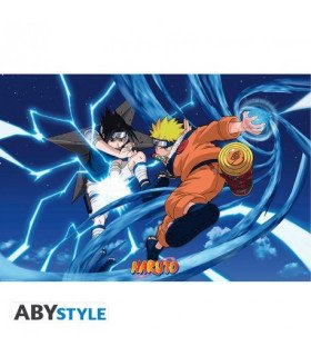 Poster Naruto & Sasuke – Attaques – 91,5 x 61 cm – Papier brillant – ABYstyle – Édition officielle