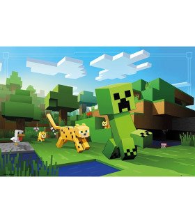 Poster Minecraft Ocelot – Le félin pixelisé qui veille sur ton mur