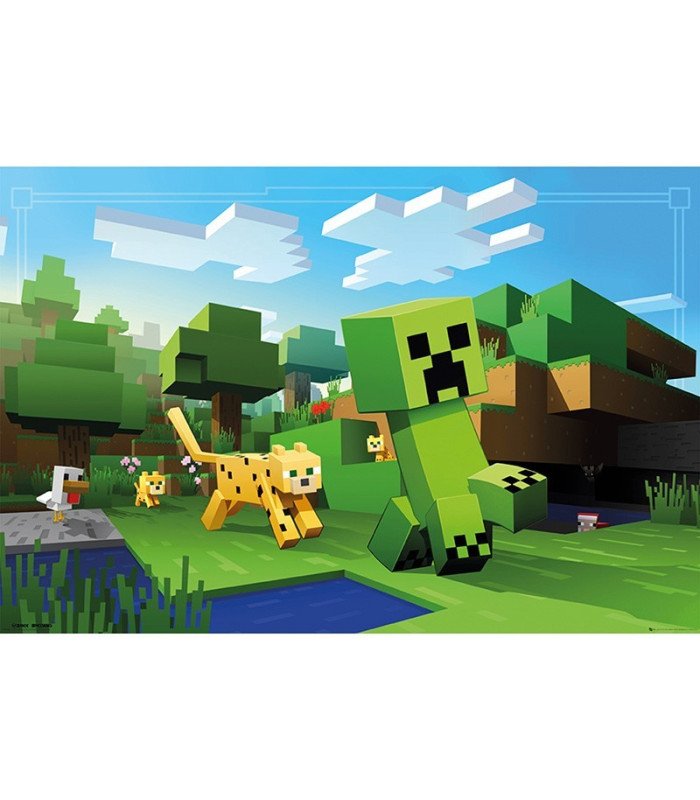 Poster Minecraft Ocelot – Le félin pixelisé qui veille sur ton mur