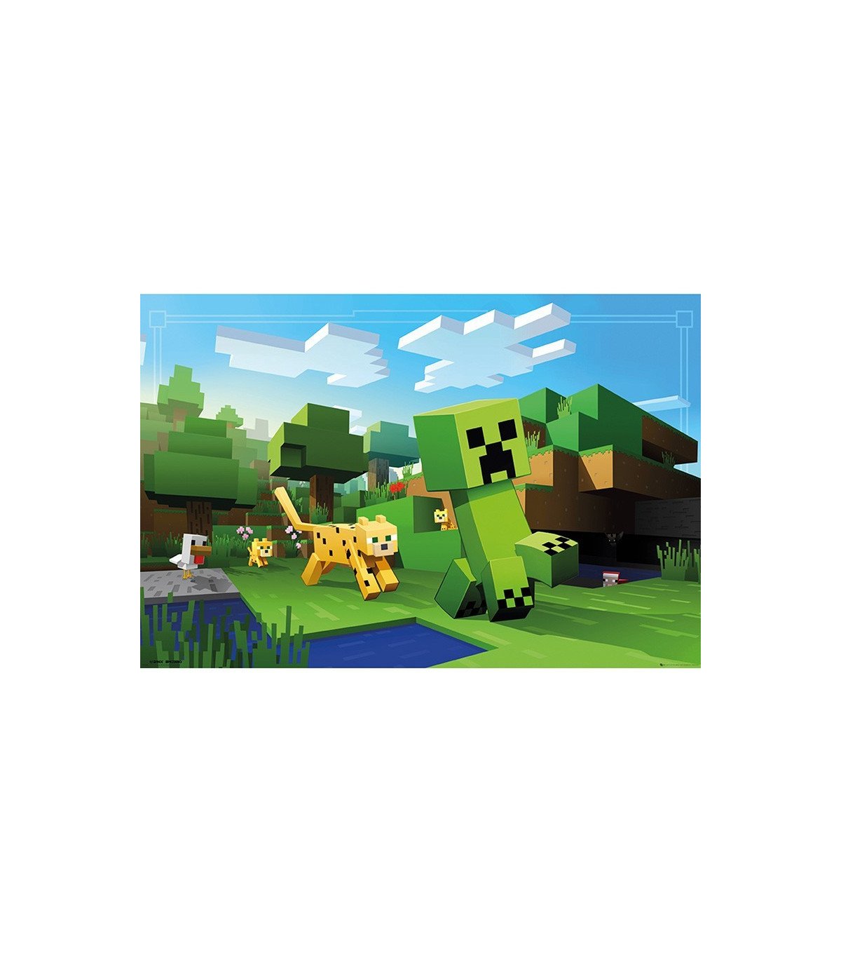 Poster Minecraft Ocelot – Le félin pixelisé qui veille sur ton mur