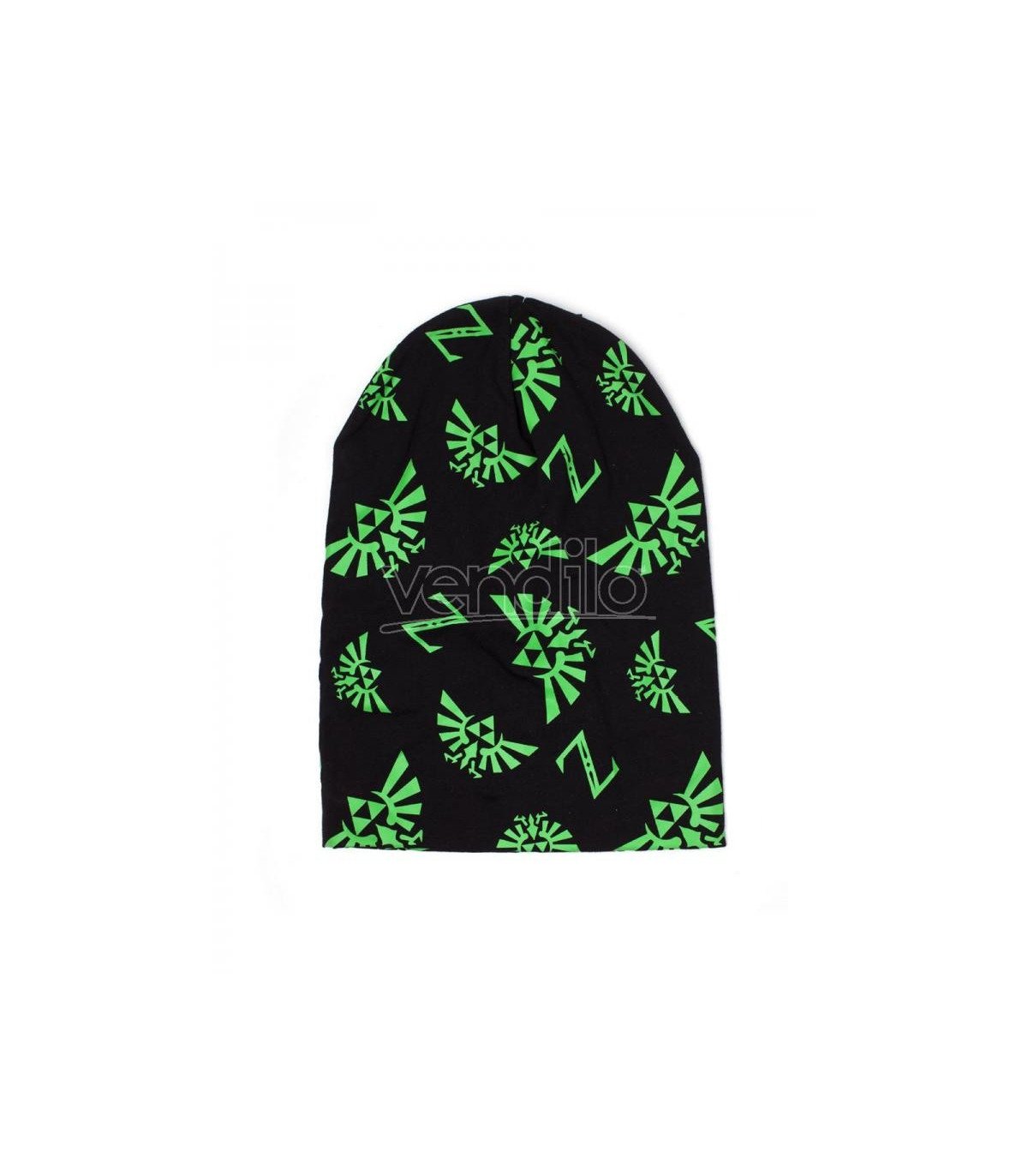 Bonnet noir inspiré de The Legend of Zelda, avec motif Triforce