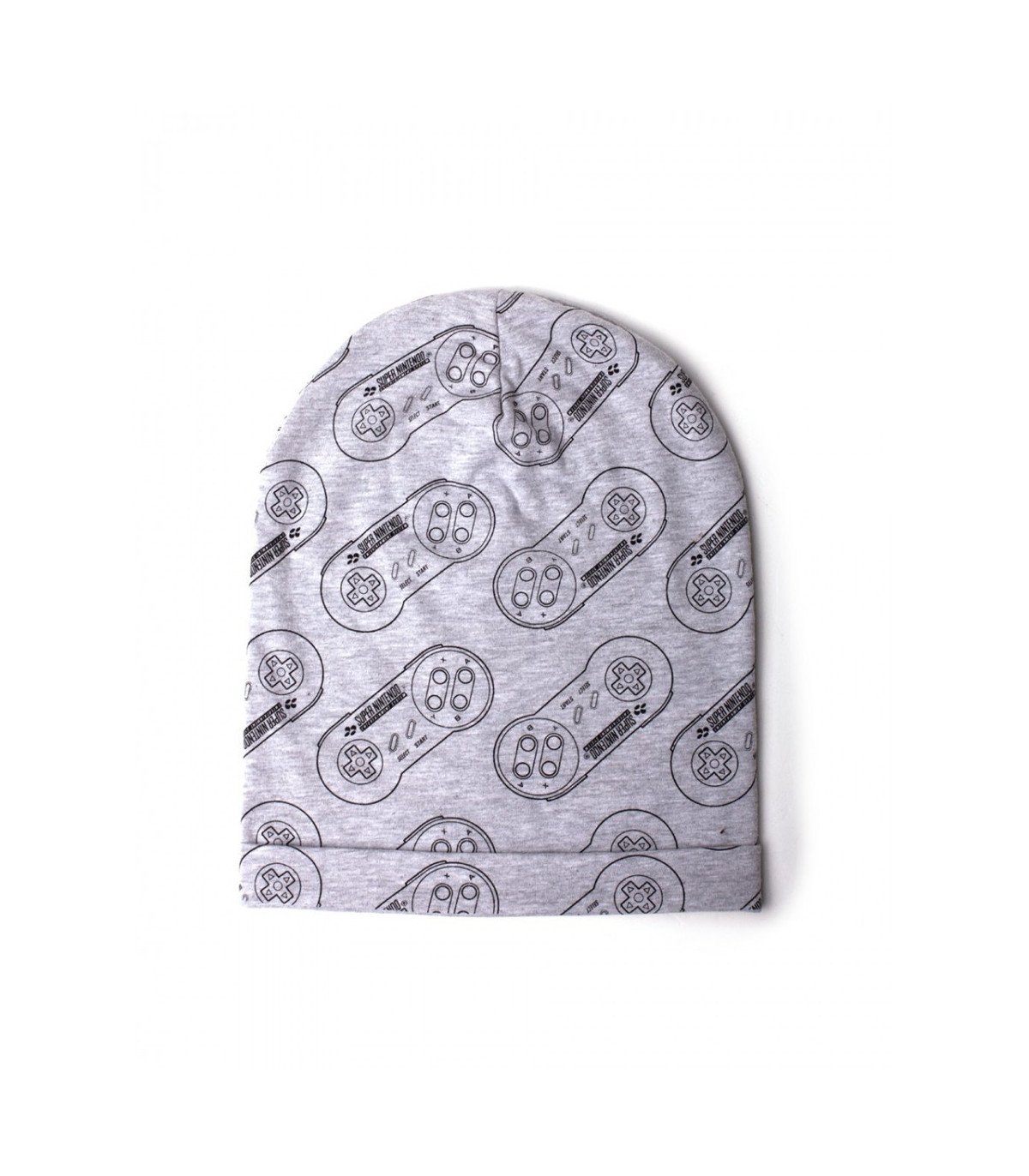 Bonnet gris inspiré de la Super Nintendo, logo brodé