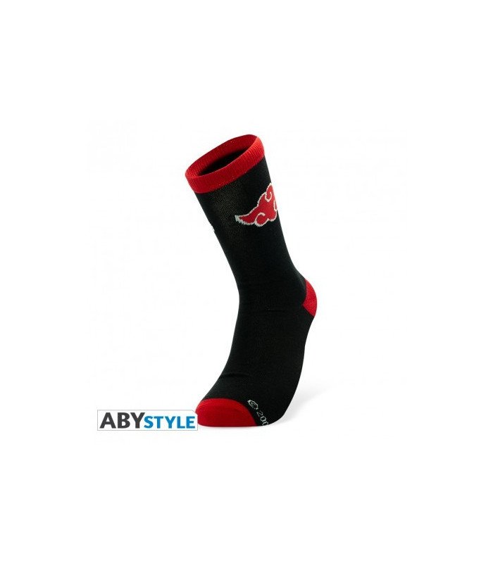 Chaussettes Naruto Shippuden aux couleurs de l’Akatsuki – Taille unique – 73 % coton