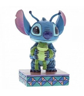 DISNEY TRADITIONS - STITCH WITH FROG - FIGURINE ENESCO 10CM