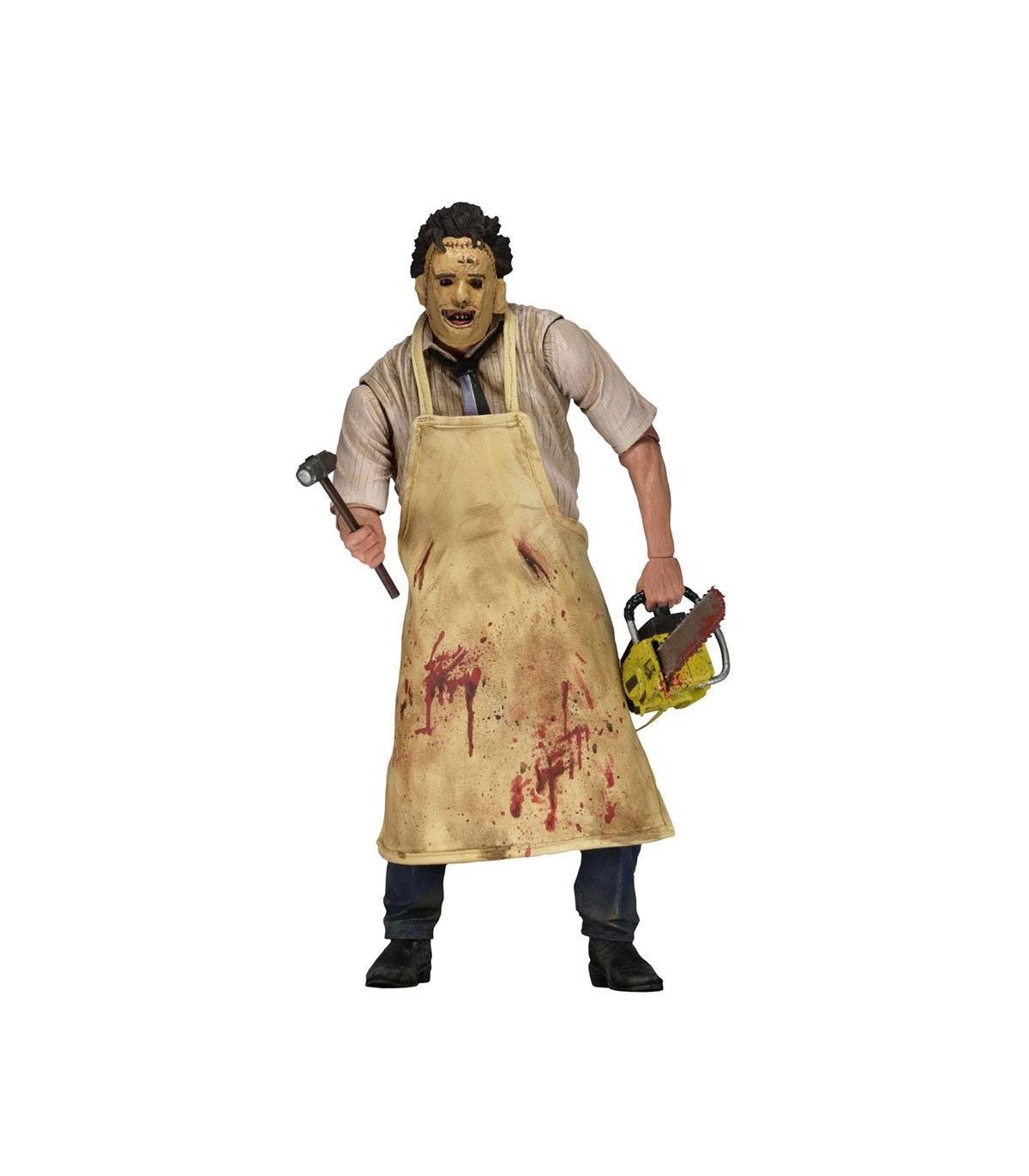 MASSACRE A LA TRONCONNEUSE - LEATHERFACE - FIGURINE RETRO 40TH ANNIVERSARY ULTIMATE 18 CM
