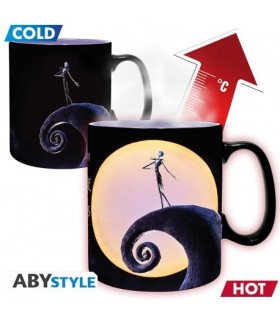 Mug Jack & Lune – Nightmare Before Christmas – Thermoréactif – 460 ml – Cimetière animé – Produit sous licence