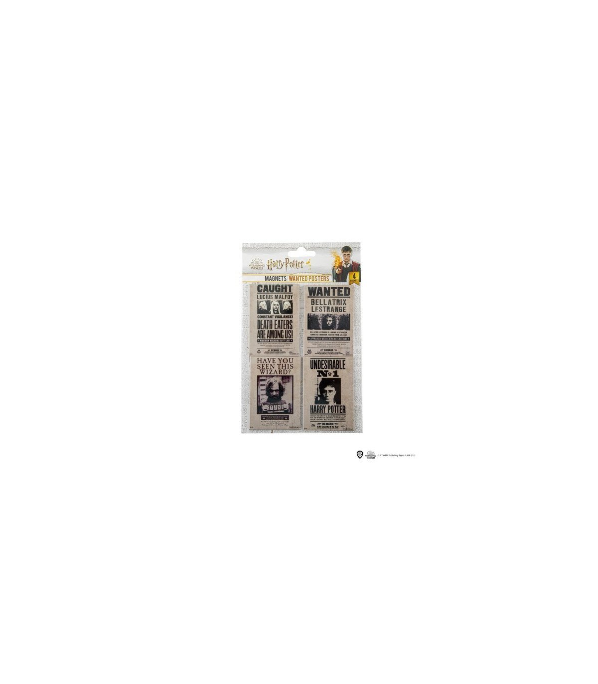 HARRY POTTER - SET DE 4 MAGNETS - AFFICHES WANTED