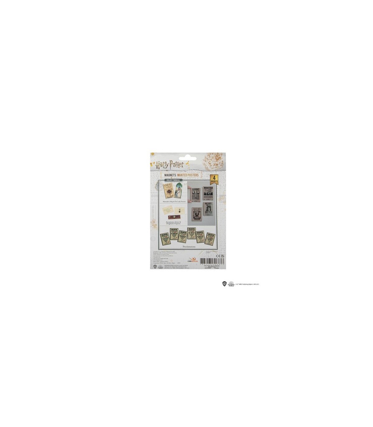 HARRY POTTER - SET DE 4 MAGNETS - AFFICHES WANTED